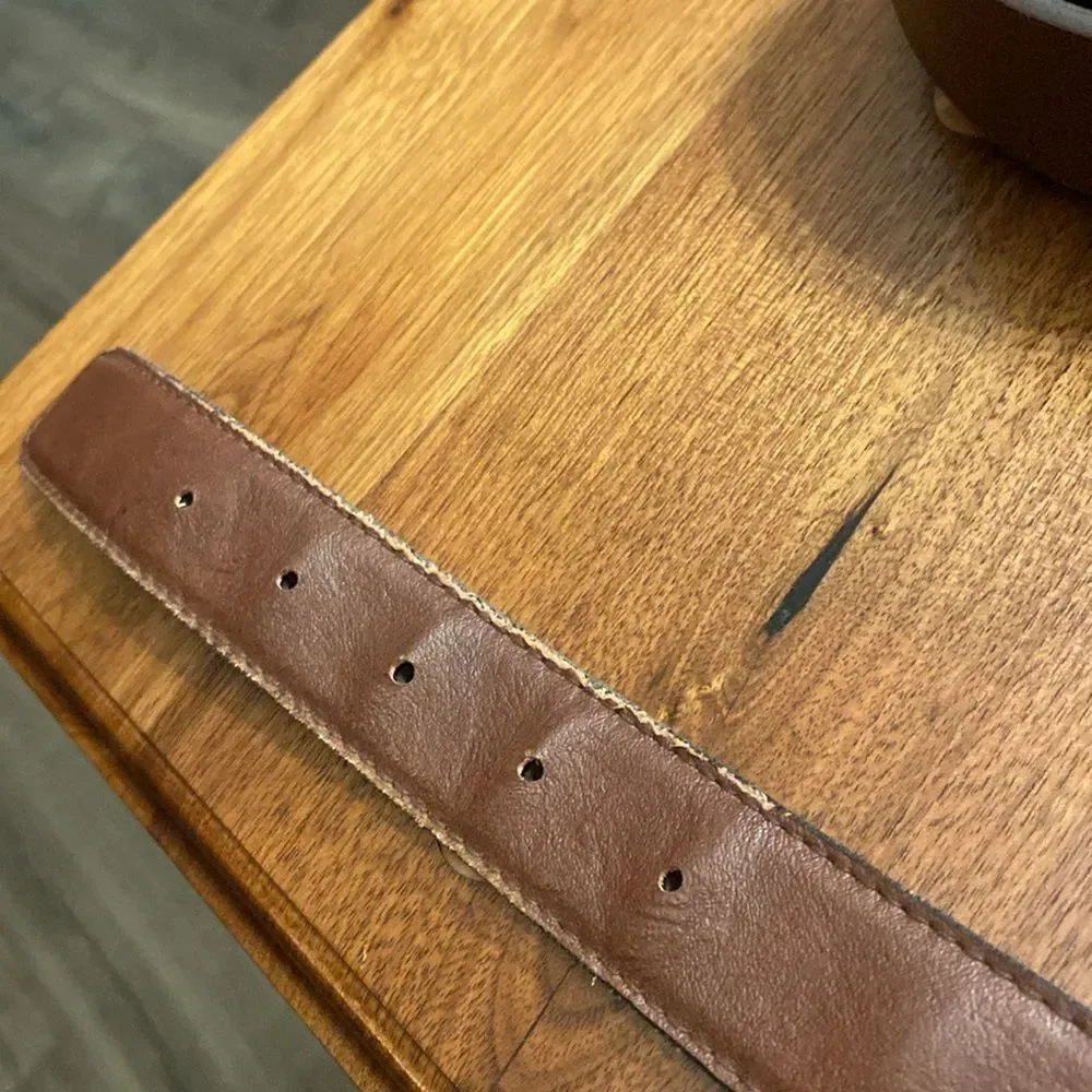 Brown Belt with Bronze Toned Buckle 36”